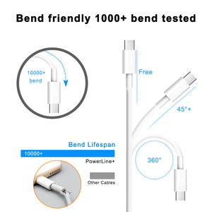 PD 60W 100W 1m 2m Usb <span class=keywords><strong>c</strong></span> vers Type <span class=keywords><strong>c</strong></span> <span class=keywords><strong>C</strong></span>âble de charge rapide Blanc et noir <span class=keywords><strong>C</strong></span>âble Usb <span class=keywords><strong>c</strong></span> - Product Image 4