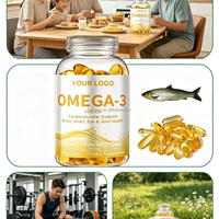 Capsules de gélules molles d'oméga 3 naturelles en gros avec vitamines B12 et D3, haute concentration, soutien cardiaque pour adultes
