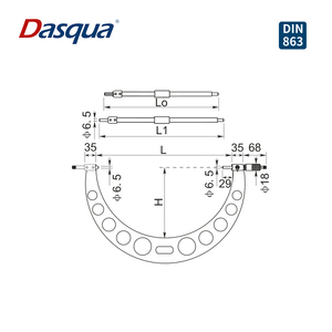 Dasqua 300-400mm Outside <b>Micrometer</b> With Adjustable Anvils 4800-0005 Outside <b>Micrometer</b> - Product Image 1