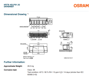 หลอดไฟ LED สำหรับยานยนต์ <span class=keywords><strong>OSRAM</strong></span> รุ่น KRTBAELPS1.32 OSIRE E5515 RGB Sidelooker ขนาด 5.5x1.8 มม. มุมมอง 120 องศา มาตรฐาน AECQ102 - Product Image 3