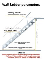 Échelle pliante en alliage d'aluminium épaissi, design antidérapant pour grenier/bâtiment duplex, utilisation intérieure/extérieure, escalier personnalisable