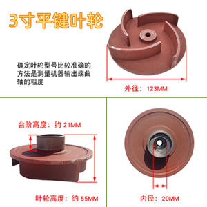 Pompe à eau à moteur essence 2 et 3 pouces, avec turbine à gorge filetée et aubes de guidage pour pompes auto-amorçantes 170F168 - Product Image 4