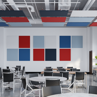 Buena venta Panel de pared acústico PET decorativo Estudio Absorbente de sonido Reducción de ruido Paneles de techo acústicos de fibra de poliéster