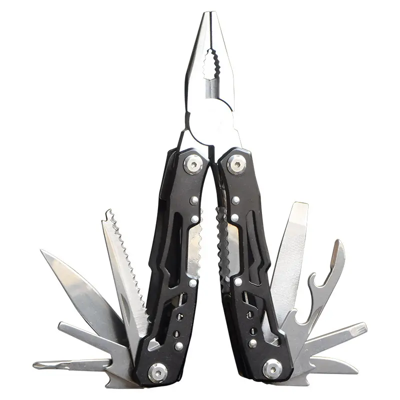 AL Mini Multi-tool Purpose Knife Pliers Outdoor Portable EDC Folding Keyring Pocket Tool Pliers