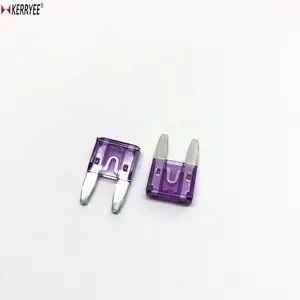 Roxo 35a mini conector do carro, clipe de fusível da lâmina do fusível auto