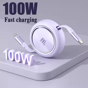 Nâng Cấp 100W 1M Có Thể Thu Vào USB Type-C Để Loại C Dữ Liệu Sạc Cáp Cho Điện Thoại Di Động Sử Dụng Tương Thích Với Tập Tin Chuyển - Product Image 2