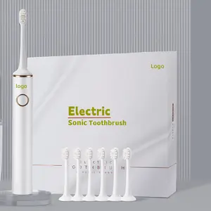 Brosse à dents électrique supersonique adulte de couleur dégradée peinte par pulvérisation avec étui de voyage à grande batterie étui UV pour la vente en gros OEM/ODM