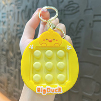 Porte-clés anti-stress sensoriel en silicone HTL, jouet à presser en forme d'animal de dessin animé, pendentif de sac à dos pour enfants et adultes, cadeau