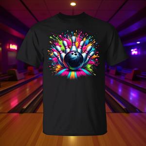 T-shirt coloré pour le jour du jeu de bowling, design vibrant pour les amateurs de bowling - Product Image 3