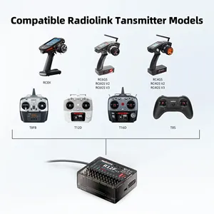 Récepteur RC Radiolink R12F V11 12 canaux 2,4 GHz, best-seller, avec <span class=keywords><strong>simulateur</strong></span> intégré, compatible avec les avions, voitures et bateaux RC. - Product Image 4
