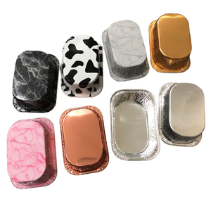 กล่องอาหารอลูมิเนียมสีขนาดเล็ก 4*2 นิ้ว 100 มล. 97*65*32 มม. กล่องบรรจุภัณฑ์อาหารเค้กอลูมิเนียมรีไซเคิล ถาดฟอยล์+ฝา - Product Image 6