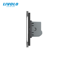 Interrupteur intelligent pour rideaux Livolo, compatible Matter, compatible avec les normes US et AU, commande murale tactile, prend en charge la commande vocale, les applications, les minuteries et l'automatisation.