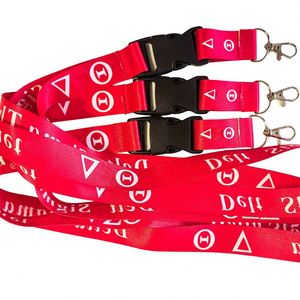 Personalized Letters Custom Color Eco-Friendly <b>Polyester</b> <b>Lanyard</b> with Greek Design ID <b>Lanyard</b> High Quality Custom Logo - Product Image 1
