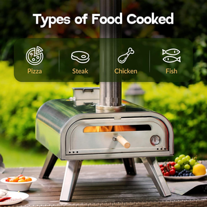 Auténtico Horno de <span class=keywords><strong>Pizza</strong></span> Italiano Moderno, Parrilla de Barbacoa de Leña, Chimenea Portátil de Acero Inoxidable para Hacer <span class=keywords><strong>Pizza</strong></span> en el Jardín al Aire Libre - Product Image 5