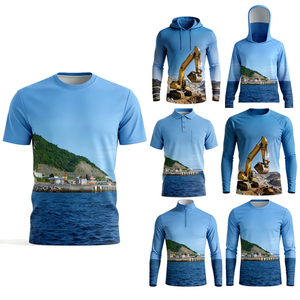 Magliette Personalizzate all'Ingrosso con Logo, Protezione UV UPF50+, Asciugatura Rapida, Manica Corta per Pesca, Corsa e Allenamento - Product Image 1
