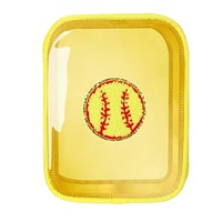 Sac de toilette JOYSUN en PVC transparent brodé avec des lettres, pour softball et baseball, grande capacité, sac de rangement, sac de voyage