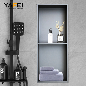 Niche de <span class=keywords><strong>Douche</strong></span> Murale Moderne en Acier Inoxydable à Double Étage, Installation Sans Carrelage Requise, <span class=keywords><strong>Rangement</strong></span> de Salle de Bain - Product Image 3
