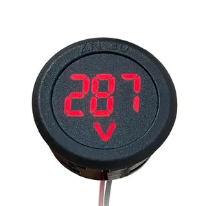 AC 50-500V DC Digital Voltmeter Head Programmable LED Digital Display Round Voltmeter Head Voltage Meters Voltage Measuring Tool