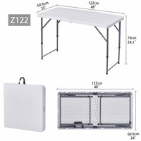 Mobilier d'extérieur de 6 pieds Table pliante de pique-nique Table de fête rectangulaire en plastique Table d'extérieur portable Vente en gros d'usine