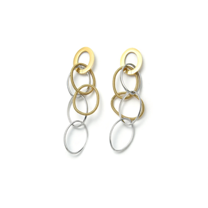 Boucles d'oreilles pendantes tendance en acier inoxydable 316L avec placage or PVD, durables et résistantes - Product Image 2