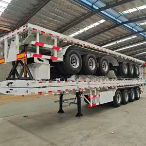 Trailer Truk Semi Flatbed Kontainer Pengiriman 3-Axle 20ft & 40ft 45 Foot Baru untuk Dijual - Product Image 3