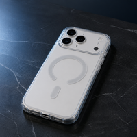Coques de téléphone portable personnalisables avec logo DIY, transparentes, anti-jaunissement, antichoc, en TPU+PC acrylique, compatibles avec la charge sans fil pour 17 Pro