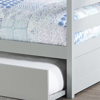 Lit pour enfants moderne de taille double avec cadre de lit gigogne, en bois de pin massif durable, support à lattes réglable pour la chambre à coucher, le salon