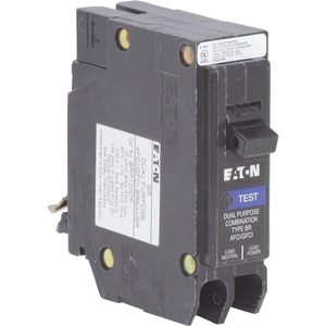 Disjoncteur combiné AFCI/GFCI Eaton BR 20A monopolaire à montage sur panneau - Product Image 1
