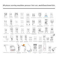 48 pièces/ensemble multifonction domestique Machine à coudre accessoires tressage aveugle point repriser pied-de-biche Kit ensemble