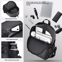 Sac à dos pour ordinateur portable en PVC pour hommes, 14 pouces, étanche, multi-usages, pour affaires et voyages, avec fermeture éclair, sac à bandoulière quotidien en polyester pour le bureau