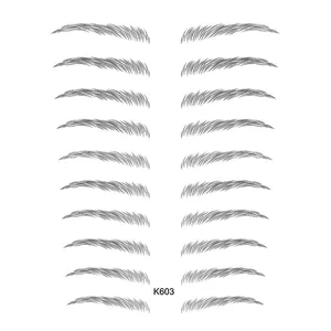 Autocollant DIY de différentes tailles et de différents sourcils tatouage temporaire autocollants d'art corporel pochoir à sourcils