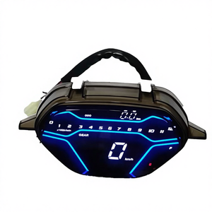 Nouveau compteur de vitesse numérique LED WYAHAY Street Wave EX5 Alpha 100 pour moto compatible, instrument ABS monté à l'avant, noir - Product Image 3