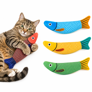 Pet Supplies <b>Toys</b> for Pets Fish Soft Durable <b>Interactive</b> <b>Cat</b> Kicker <b>Toys</b> Fish Shape Catnip Chewing <b>Interactive</b> Movement <b>Toy</b> - Product Image 4