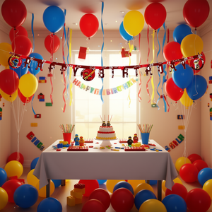 Guirnalda de Papel Desechable para Fiesta de Cumpleaños, Diseño Ninjago, 2 Metros, 2 Piezas, Bolsa con Impresión Serigrafiada - Product Image 1