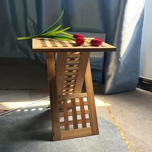 Vintage Solid Wood <strong>Coffee</strong> <strong>Table</strong> Requires No Installation Foldable Portable Saves Space for Living Room Small Square Patio Use - Product Image 2