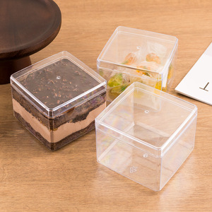 Boîte à gâteau rectangulaire transparente, boîte à dessert, boîte d'emballage, boîte d'emballage alimentaire transparente de qualité alimentaire - Product Image 1