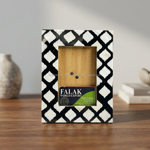 Inlay en os et résine fait main, couleur personnalisée, logo personnalisé, écologique, durable, motif floral rustique moderne, base en bois - Product Image 4