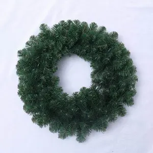 60cm promoción verde hecho a mano clásico Corona de Navidad
