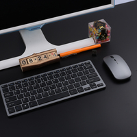Clavier et souris sans fil 2,4 G double mode mini avec interface USB à plat pour iPad, PC et ordinateur portable