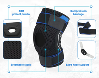 Genouillère stabilisatrice de pression, amortisseur de chocs, protection anti-impact pour hommes et femmes, genouillère pour cyclisme, basketball, randonnée, jogging