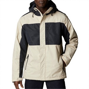 Men's Color Blocking <b>Waterproof</b> Casual <b>Winter</b> Coat with Zipper Reversible Eco-Friendly Front Logo Polyester Wadding - Product Image 1