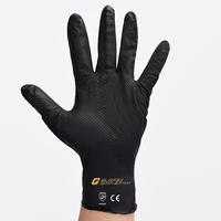 Gants de sécurité jetables en nitrile personnalisables PVC épais noir Barber Tattoo Shop Gants avec ongles sans latex