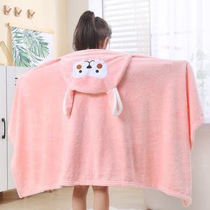 Adorable Peignoir de Bain pour Bébé en Polaire Corail, Serviette de Bain à Capuche pour Enfants, Douce et Mignonne, Motif Dessin Animé - Product Image 5