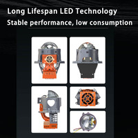 VAHID Phare Bi-LED à Double Faisceau avec Lentille, Kit de Rénovation MB2 6000K 12V, Nouvelles Lampes LED pour Voiture H4/H7/H11, Adaptation Universelle