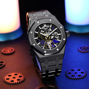 Reloj Automático <span class=keywords><strong>CHANCE</strong></span> 005G-4 con Caja de Acero, Esfera Hueca de Alta Calidad, Resistente al Agua 30m, Correa de Acero Inoxidable Luminosa para Hombre - Product Image 4