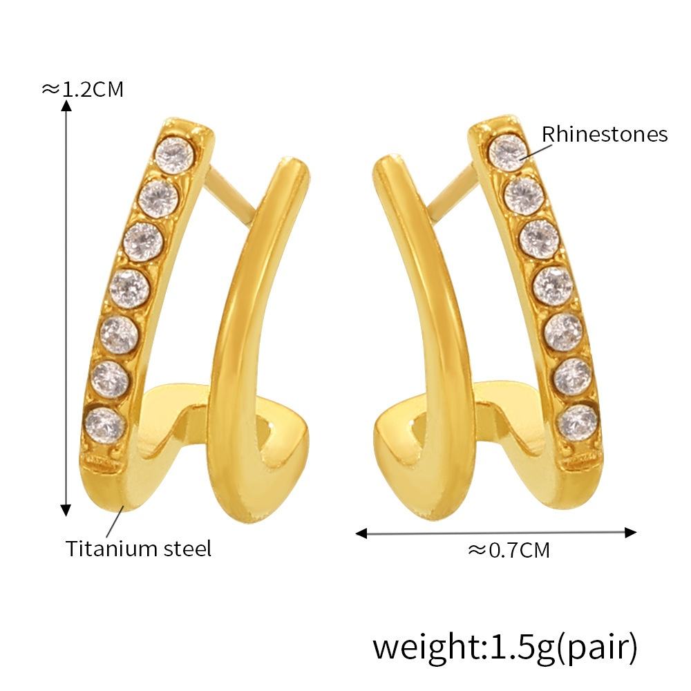Boucles d'oreilles en or et diamants blancs