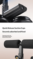 Alat Bantu Olahraga Perut dengan Tali Tarik untuk Crunch, Pelangsing Pinggang, Pengencangan Inti Tubuh, Peralatan Fitness Tekanan Kaki dengan Suction Cup