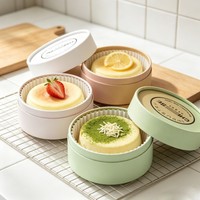 Tube en papier de qualité alimentaire de luxe avec logo personnalisé pour le cheesecake basque et les produits de boulangerie