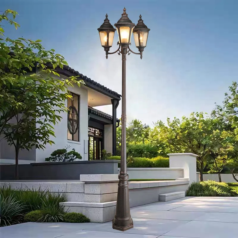 High Quality IP65 Waterproof Retro Street LED Lamp Post Solar Charging Outdoor Garden Light For Landscape Courtyard Lighting · image 2