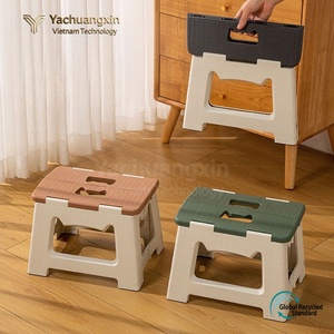Foldable Plastic <b>Step</b> <b>Stool</b> Square Minimalist Design Bathroom Use - Product Image 6